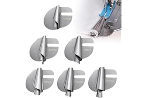 KOSIMI 6PCS Sewing Rolled Hemmer Foot, 3mm-8mm Wide Rolled Hem Pressure Foot with Screws, Sewing Machine Presser Foot Hemmer Foot, Home Industrial Curved Scroll Hemmer Foot (3-8mm)