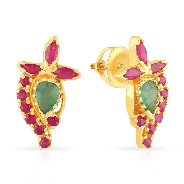Buy Malabar Gold & Diamonds 22KT Yellow Gold Stud Earrings for Women at