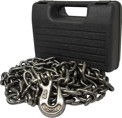 Marksman BARGAINS-GALORE 14ft Heavy Duty Recovery Tow Chain 5/16 Clevis Hooks