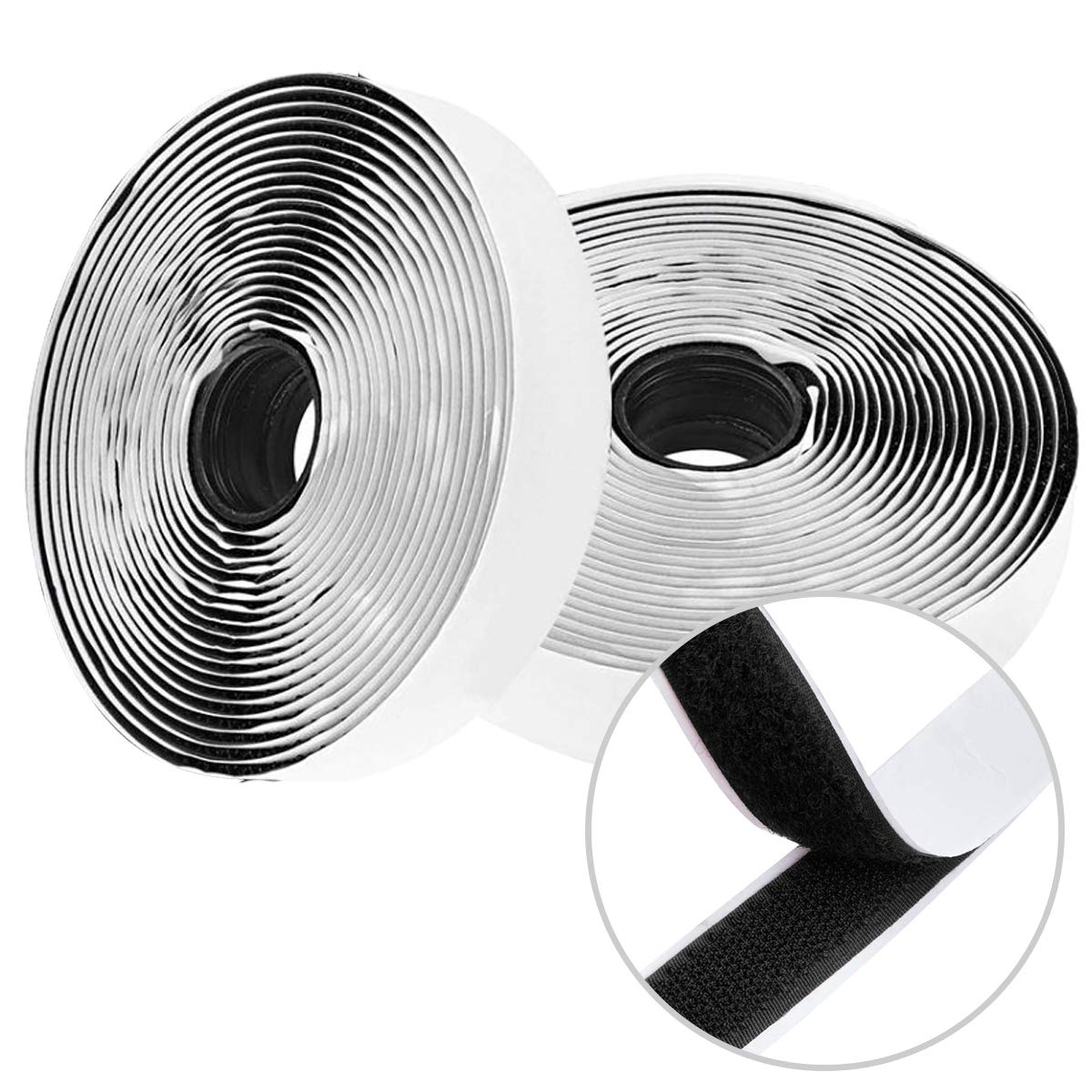 JJ PRIME - Hook and Loop Tape – 8M Strong Double Sided Tape – 2cm Width Stick On Tape Roll – Multifunctional and Versatile – User-Friendly Simple Application – Ideal for Picture Hanging, Schools, Home