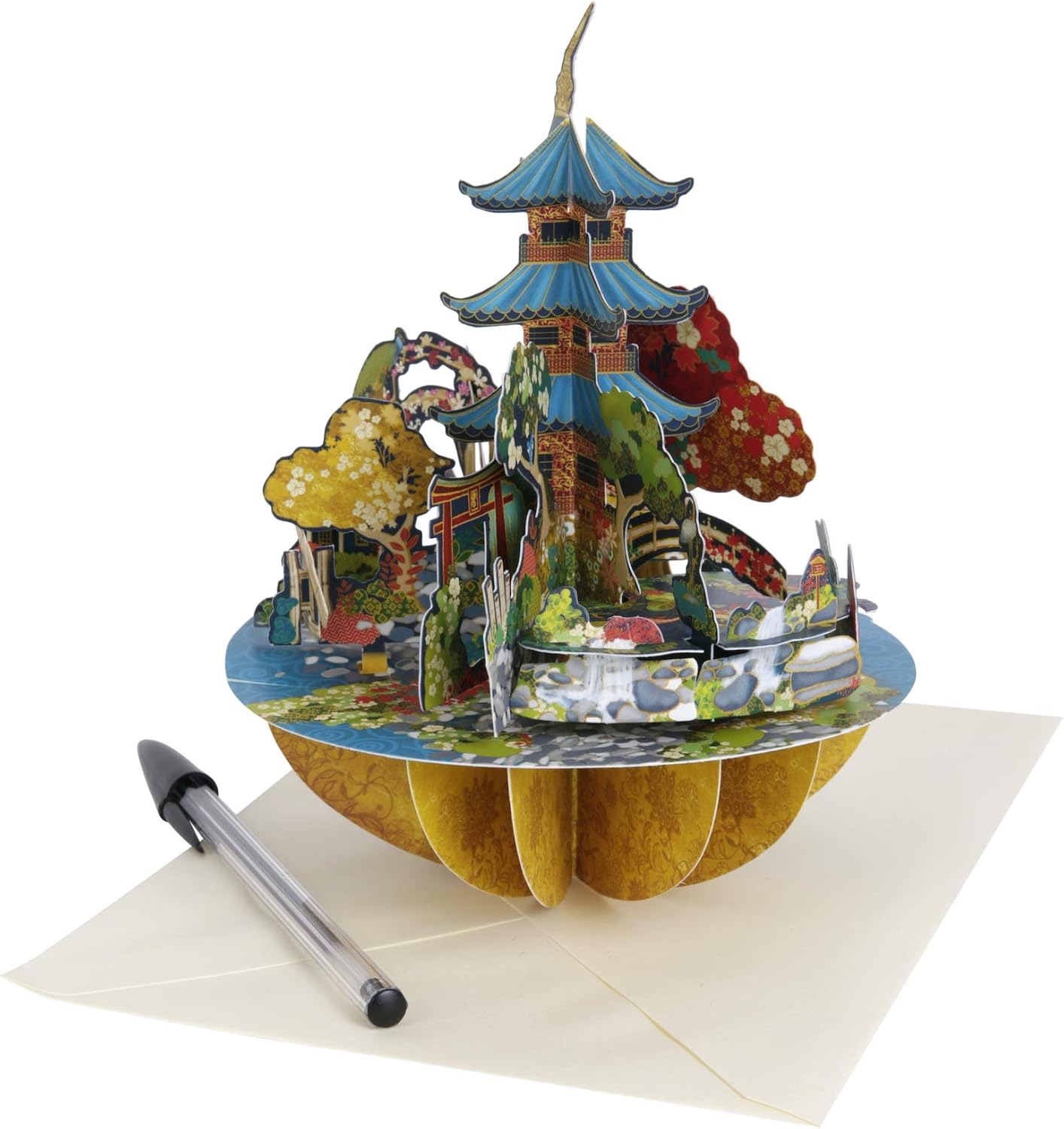SANTORO Pirouette, 3D Pop Up Greeting Card - Japanese Garden - for Her for Him Birthday, Mothers Day, Fathers Day - Image 3