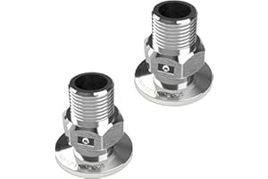 BROWNIAN MOTION TECHNOLOGY bmotiontech 1/2" MNPT Male NPT to KF25 NW25 Flange Fitting adapter (ISO-KF KF25 QF25 NW25) (1/2" MNPT KF25 x 2PCs)