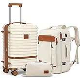 Joyway Expandable Carry on Luggage Sets Airline Approved, Lightweight Hard Shell 20 Inch Carry-on Suitcase with Spinner Wheels