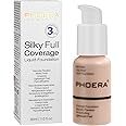 PHOERA Foundation, PHOERA Matte Liquid Foundation,PHOERA Makeup for Women, PHOERA Foundation Full Coverage Concealer, 30ml 24HR Matte Oil Control Concealer (101- Porcelain)