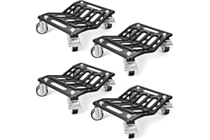 KEDSUM Car Dolly Set of 4, 6000 LBS Heavy Duty Car Wheel Dolly, High-tensile Structural Steel & Reinforced Rid Design for Moving Cars, Trailers, SUV, Motorcycles and Boats