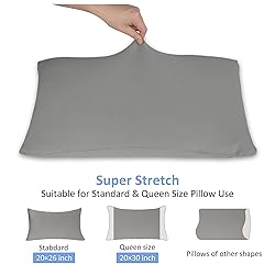 Jersey Knit Pillow Cases Standard/Queen Set of 2
