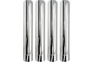 TAISOCA Stainless Steel Straight Stove Pipes Combinations, Diameter 6cm/2.36 inches, Length 32cm/12.6 inches * 4 Straight Pip