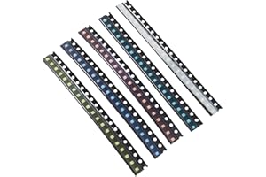 AEDIKO 0805 SMD LED Kit 100pcs 5 Colors SMD LED Diode Lights Kit Super Bright Lighting Bulb Lamps,Electronics Components Light,Emitting Diodes (Mini Chip 0.08 x 0.05 inch)