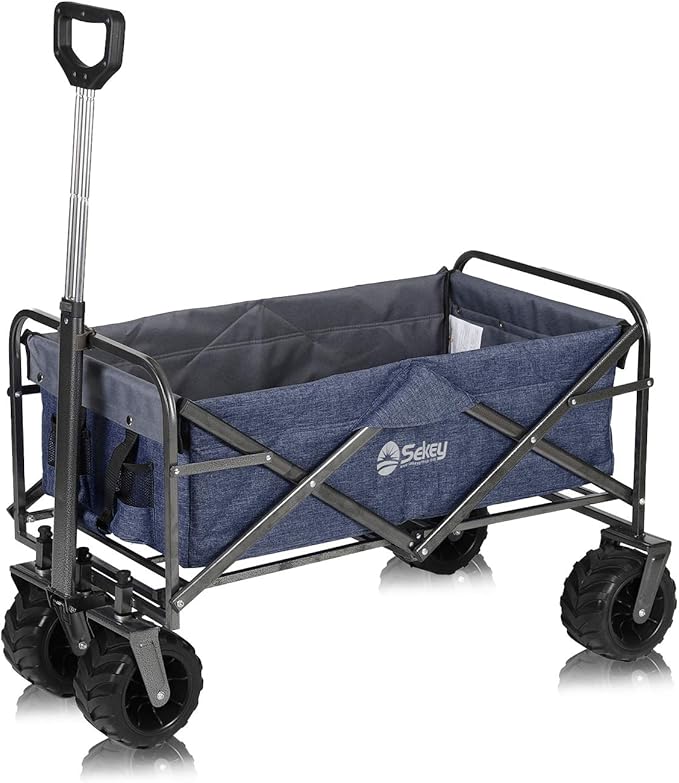 Sekey Folding Wagon Cart Beach Cart Collapsible Outdoor