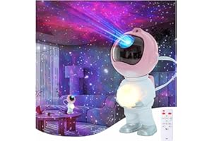 KIVMTAR Astronaut Light Projector，Star Projector，Astronaut Projector，Galaxy Projector for Bedroom Remote Control，Bedroom Decor Aesthetics, Gifts for Kids and Adults (Pink)