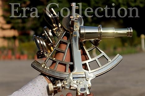 Sextant Bronze By Era Collection Functional Sextant Vintage Brass Navigational Sextant Working Replica Antique Sextant Marine Sextant Tool Sextant Decor Nautical Maritime Sextant 9 Inch Instrument Sports Outdoors Sports Fitness