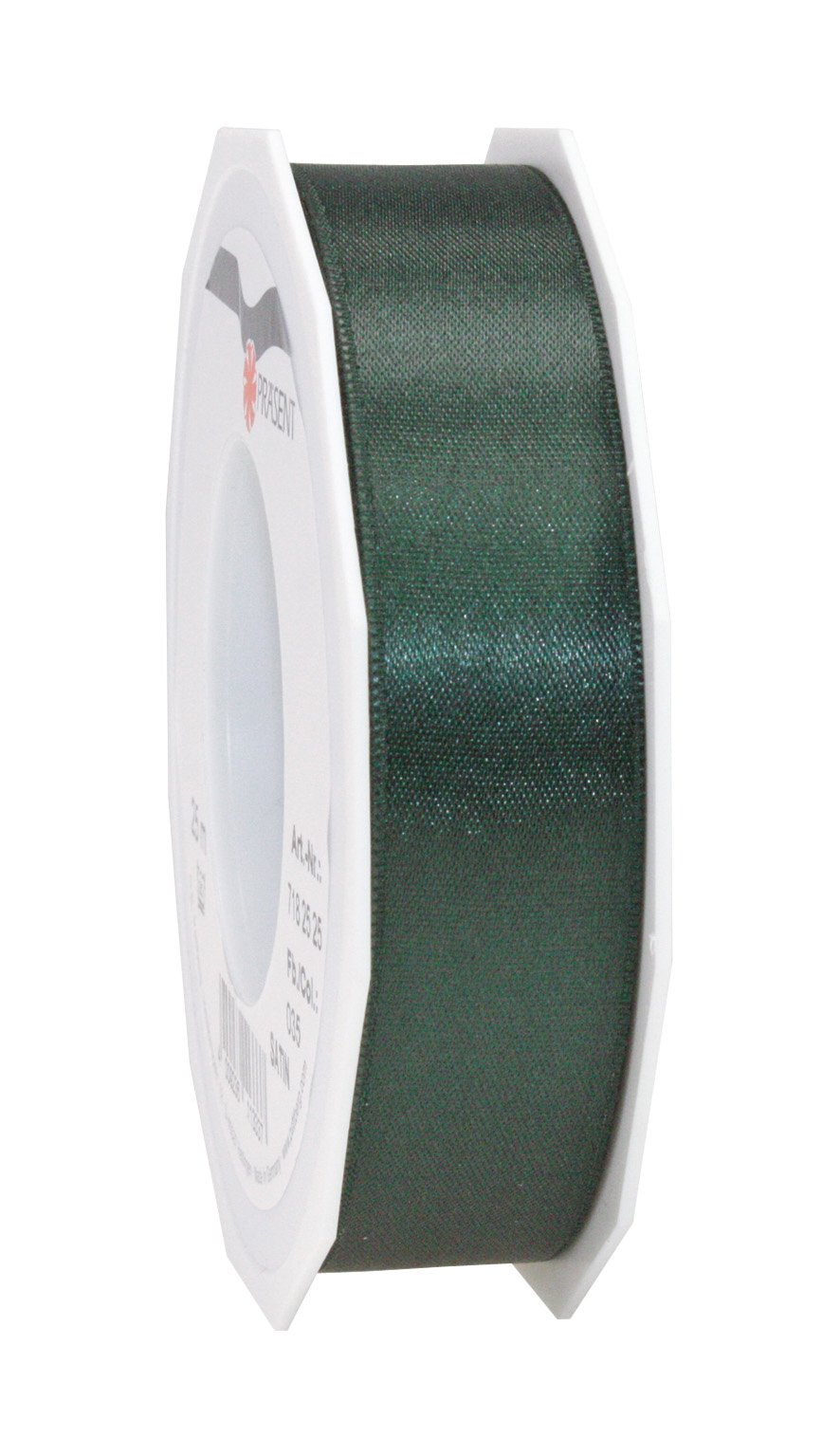 C.E. Pattberg SATIN pine green gift ribbon, 27 yards for Wrapping Gifts, 1 inch width, Ribbon for Decorating & Crafting, Decorative Ribbon for Gifts, for every occasion — image 1