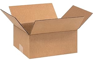 Aviditi 984 Corrugated Cardboard Box 9" L x 8" W x 4" H, Kraft, for Shipping, Packing and Moving (Pack of 25)