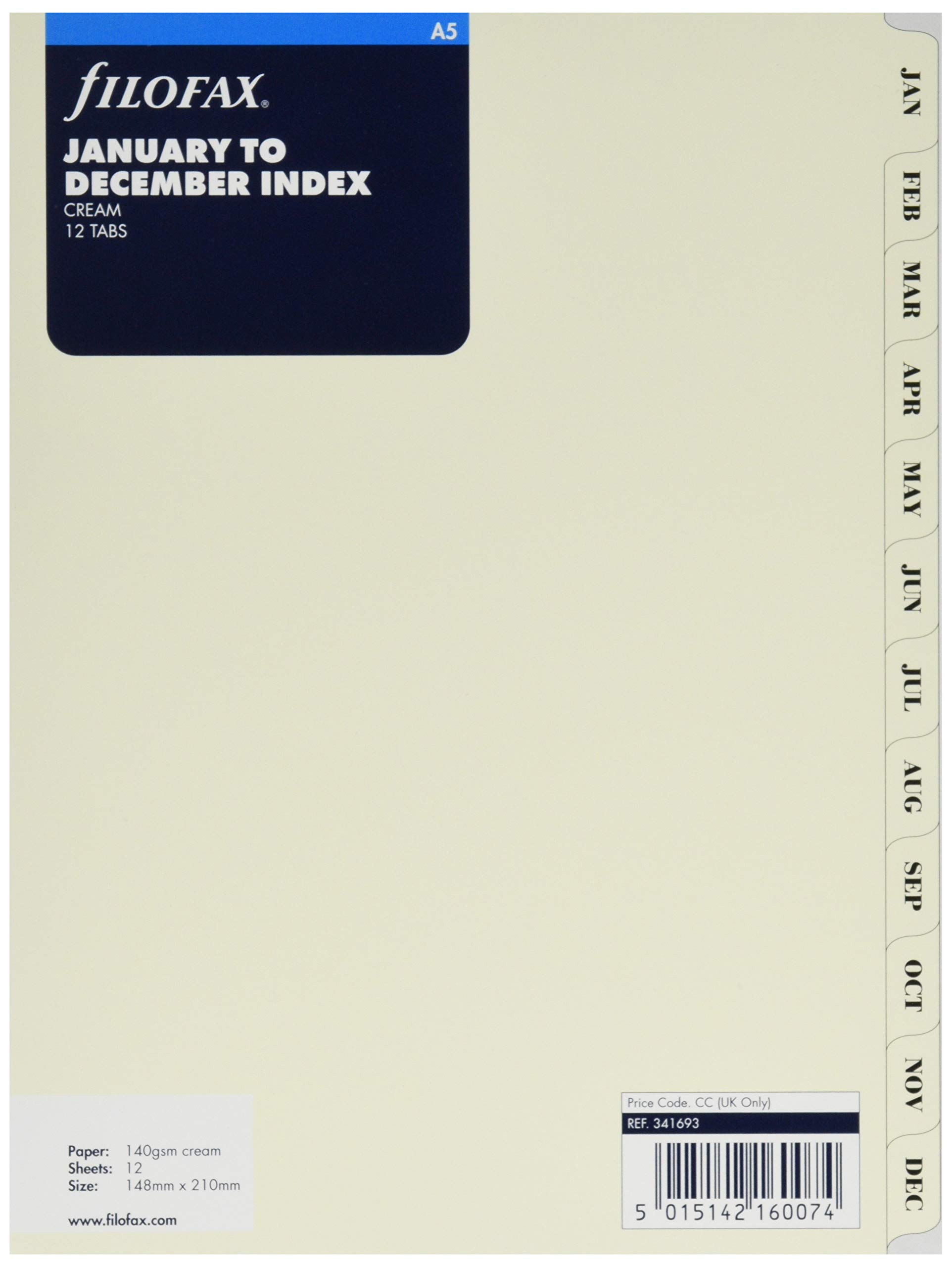 A5 January-December index cream
