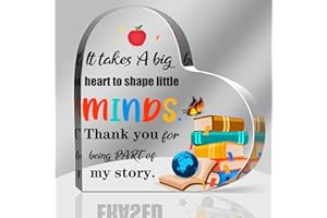 GREATINGREAT Thank You Gifts for Teacher, Teacher Appreciation Week Gifts, Acrylic Keepsake and Paperweight Gift for Women Teacher, Best Teacher Gifts from Students, Teacher Birthday Gifts, Teacher Gift Ideas