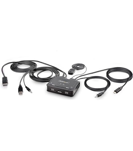 Amazon.com: StarTech.com 2-Port Hybrid USB-C HDMI Cable KVM Switch