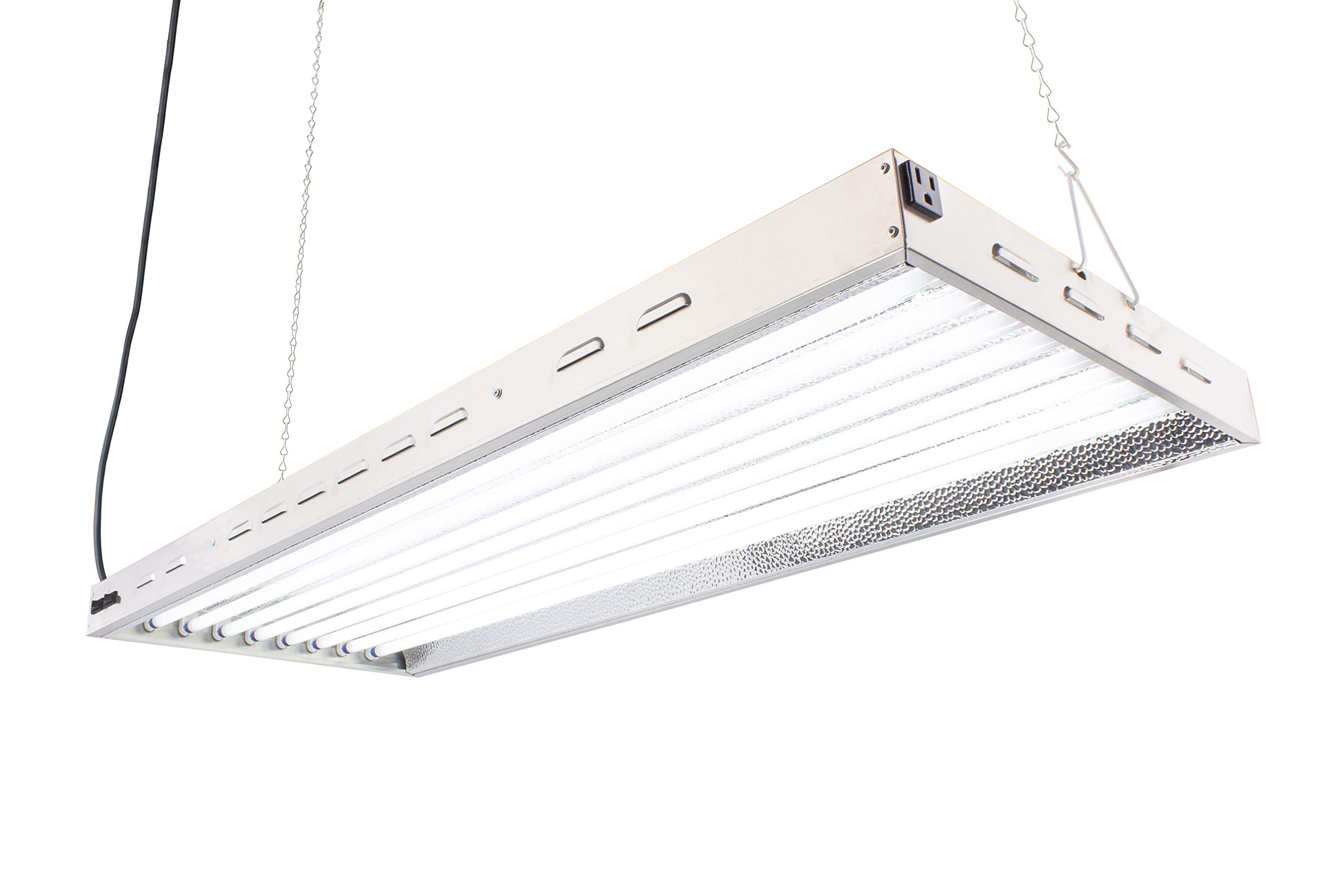 T5 HO Grow Light - 4 FT 8 Lamps - DL8048 Fluorescent Hydroponic Indoor Fixture Bloom Veg Daisy Chain with Bulbs