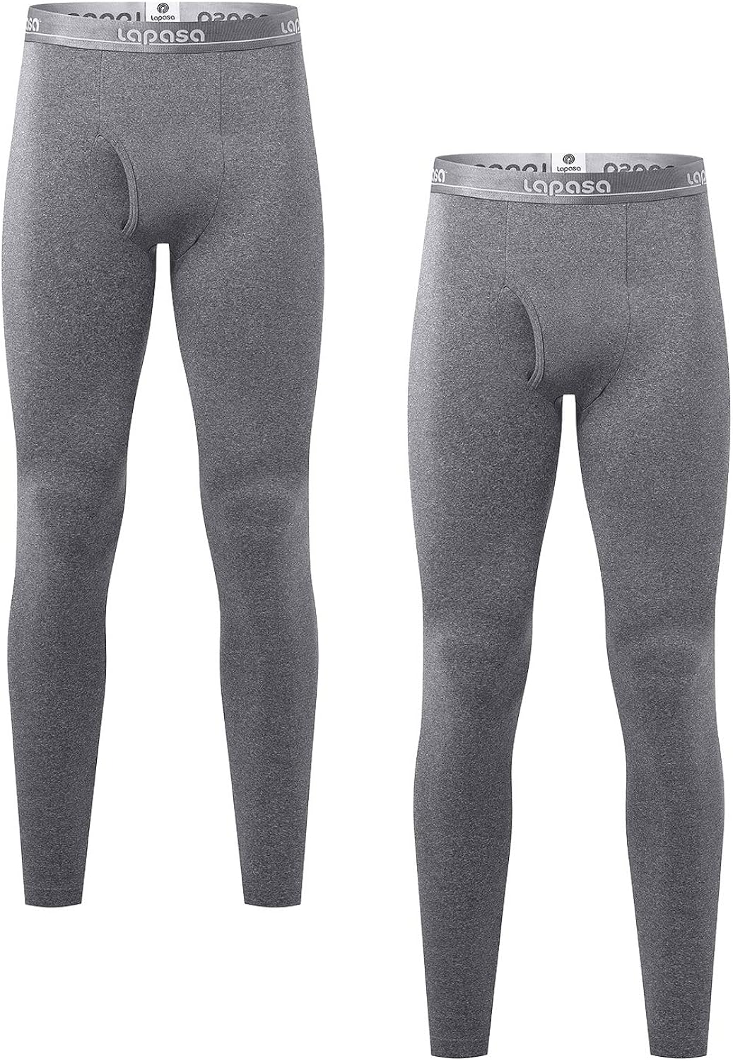 LAPASA Men's 1-2 Pack Thermal Underwear Pants Fleece Lined Long Johns Leggings Base Layer Bottoms M10 at  Men’s Clothing store