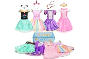 Dulsaera Princess Dress Up for Girls 4-6, Dress Up Clothes for Little Girls 3t-4t
