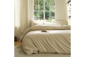 DOZ BY SIJO DOZ Duvet Cover Set, 100% Viscose derived from Bamboo, Organically Grown, Buttery Soft, Cooling Duvet Covers, High GSM, 1 Duvet Cover and 2 Pillowcases, 106"x90" (Sand, King/Cal King)