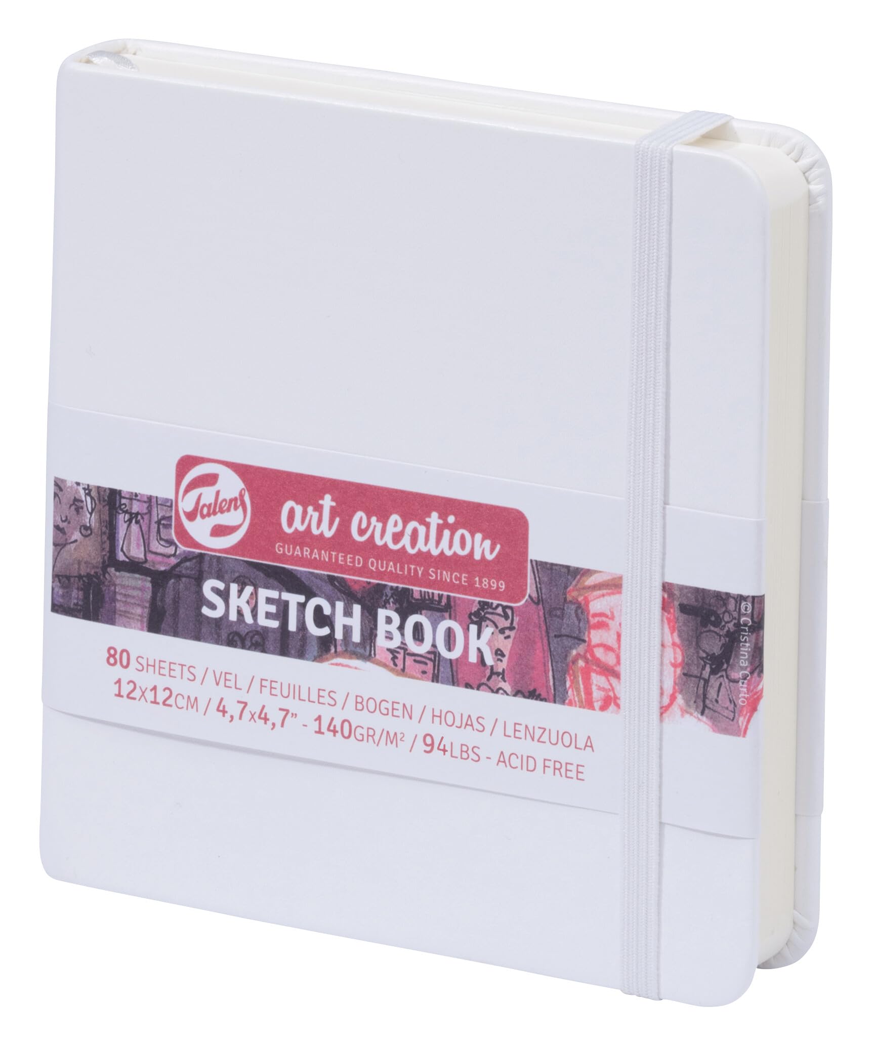 Talens Art Creation Sketchbook - 12x12 cm, 140g, 80 Sheets, Acid-Free Paper for Drawing & Journaling