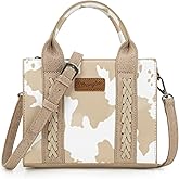 Wrangler Mini Tote Bag for Women Cow Print Western Crossbody Purse