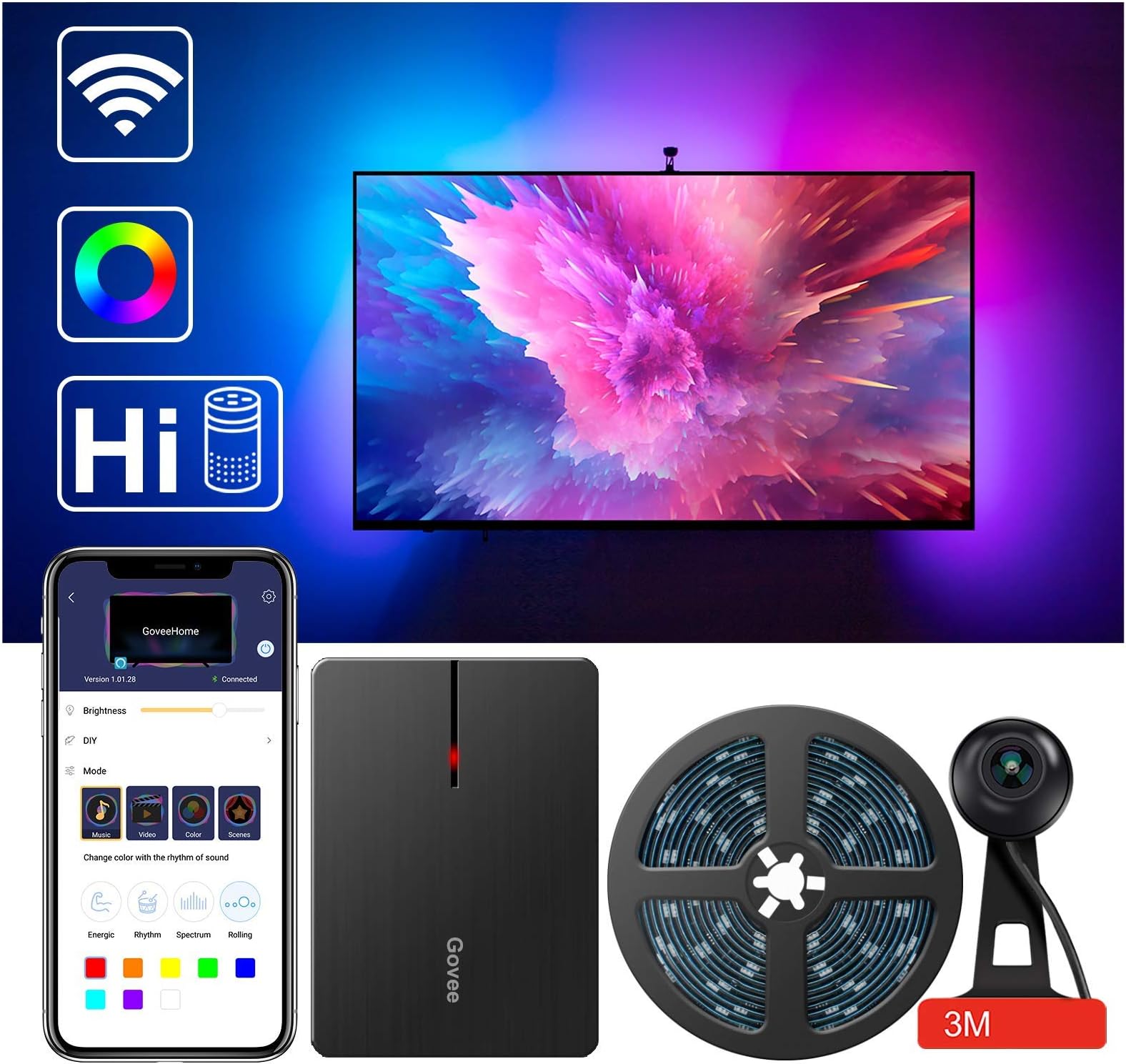 TV Backlights, RGBIC, with Camera, App Control