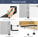 MLOQI 4 Pack Scaffold Board Shelf Brackets Heavy Duty 5mm Thick 50 KG 30cm view 6