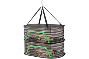 Mesh Drying Rack - Hanging Dehydrator Shelf, Net Tray for | Foldable Fruit Dryer Bag, Breathable Meat Air Dry Container, Vege