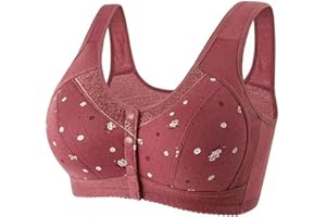 MAISDGOP Sports Bras for Women Front Close Button Cotton Bra Comfy No Wire Buckle Underwear Casual Sexy Breathable Lingerie