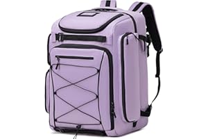 FIXITOK 60L Waterproof Ski Boot Backpack - Travel Pack for Snowboard Boots, Skis, Helmet, Goggles, Gloves - Men,Women,Youth