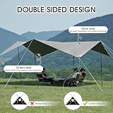 SHANNA Tarpaulin 3x4 m Heavy Duty 180 GSM Waterproof PE Tarp with Grommets view 5