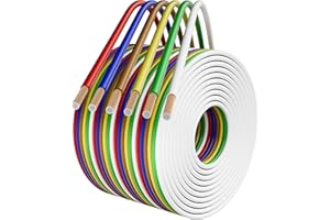 HIFIND Enough Long 14 Gauge 35 Ft 6-Way Conductor Trailer Wiring Harness Bonded, Stranded CCA Parallel LED Lamp Lighting Hookup Wire Cable Kit for RV Camper Boat Towing Automotive& All Basic 12V Needs