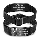 XUANPAI Armband mit Foto Armband Herren mit Gravur - Personalisiertes Partnerarm