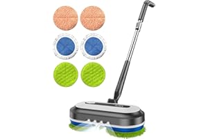 Blonex Cordless Electric Mop, Electric Spin Floor Mop with LED Headlights & Water Sprayer, Long-Lasting Battery, Large 290ml Tank, Self-Propelled Floor Cleaner with Adjustable Tube for All Floors
