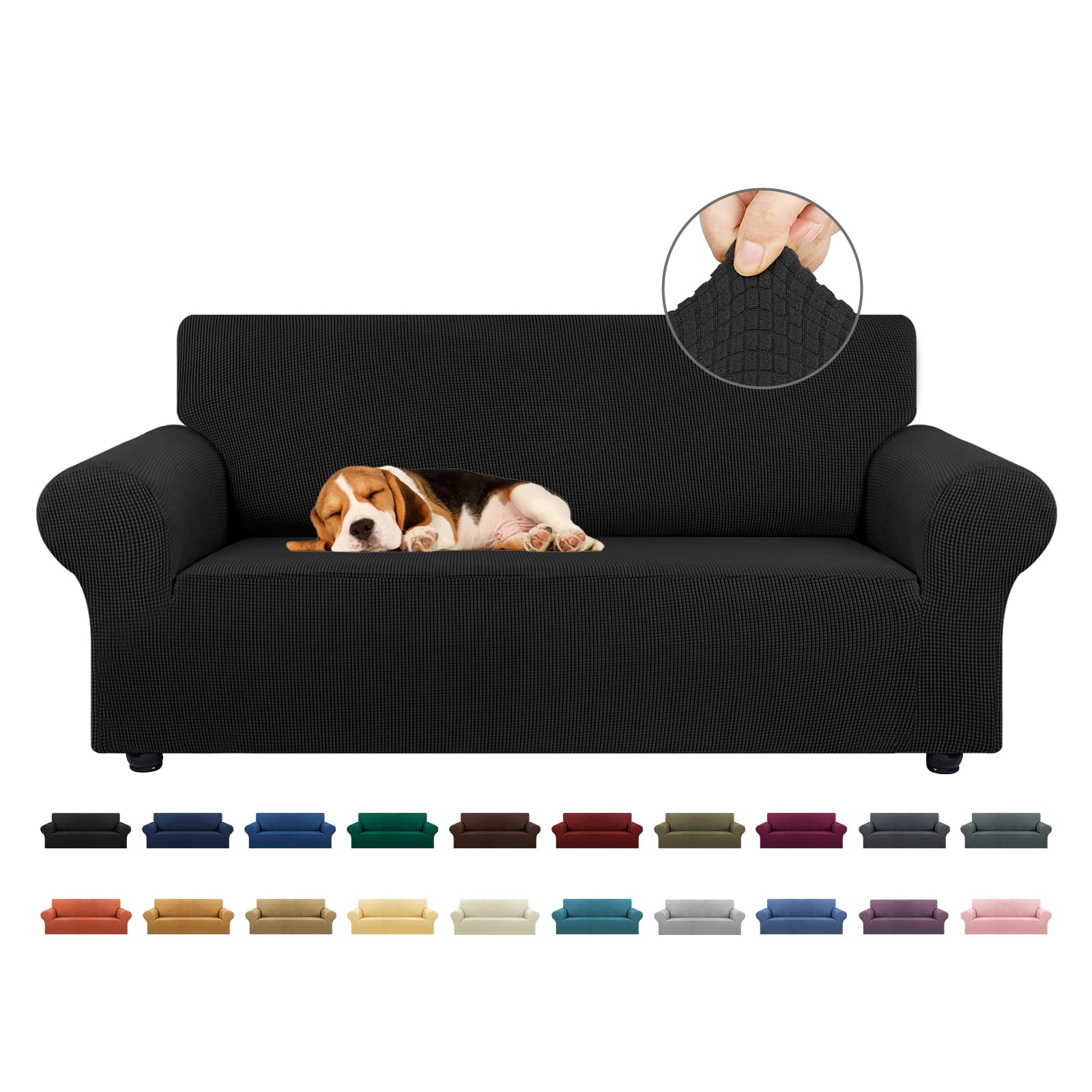 KEKUOU Stretch Loveseat Sofa Cover Slipcover,Couch