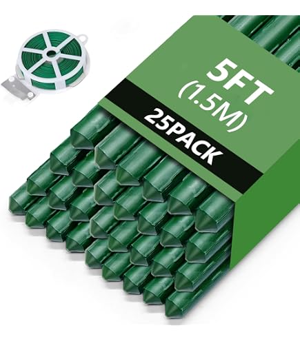Snow Fence 30 Pcs Plant Support Stakes Adjustable, Garden Single Stem ...