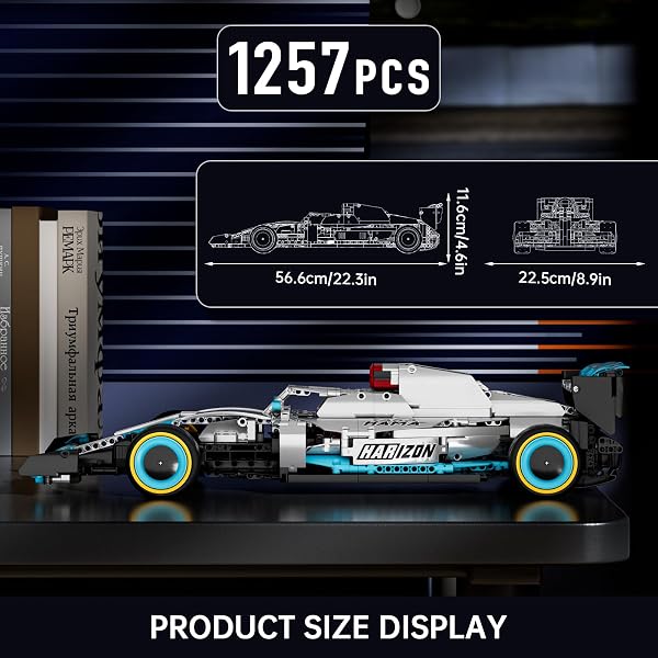 MOULD KING W11-EQ FORMULA 1 RACING CAR, PERFORMANCE SCALE MODEL CAR GIFT FOR 14+ AND ADULTS, AUTHENTICALLY DETAILED BUILD AND DISPLAY MODEL FOR HOME OR OFFICE DECOR, 13171, 1257PCS