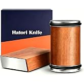 Hatori Knife Sharpener.Magnetic Fixed‑Angle Diamond Sharpening System,15&deg; &amp; 20&deg;Angle Guide Block,Dual Grit Manual Kitchen Sharpener for Straight‑Edge Chef Knives,Compact Portable Knife Sharpening Tool