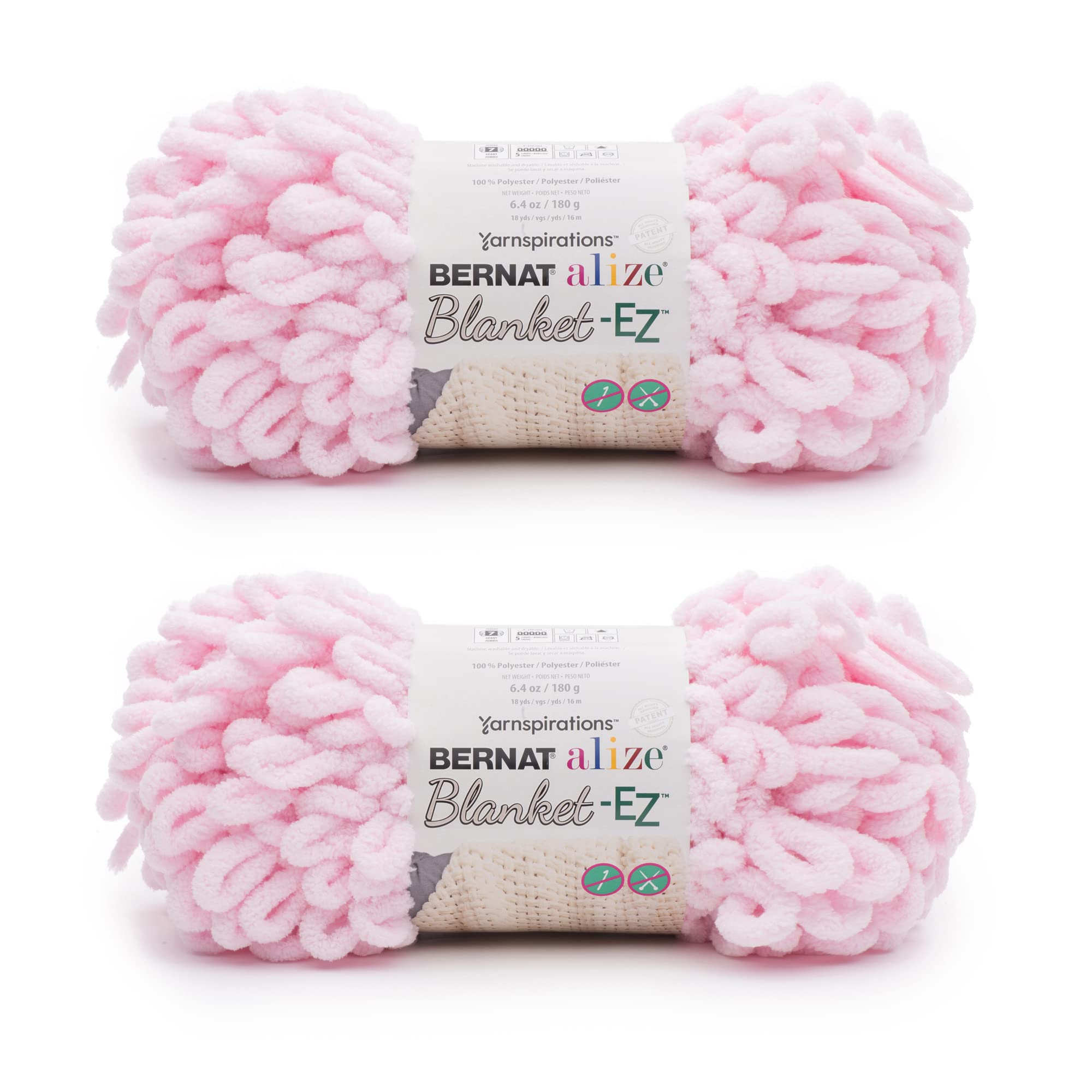 Bernat Alize Blanket, 2 Pack, Powder Pink 2 — image 1