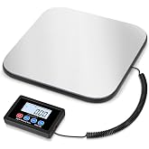 Fuzion Shipping Scale, Postal Scale 440LB x 10g - LiftX with Hold &amp; Tare | Stainless Steel Platform, Accurate Postal Scales for Shipping Packages, Luggage, Mailing, Postage with Batteries, AC Adapter