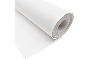 GGOUPTY Primed Cotton Canvas Roll 15.7 inch x 5.5 Yards (40cm x 5m) - Heavyweight White Artist Canvas Fabric for Oil, Acrylic Painting,DIY Crafts,Backdrops&Small Art Projects