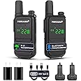 TIDRADIO TD-M11 Walkie Talkies Waterproof IP67 FRS Long Range Two Way Radio with LED Display,NOAA Weather,Walky Talkiy for Industry, Security Work (2 Pack)