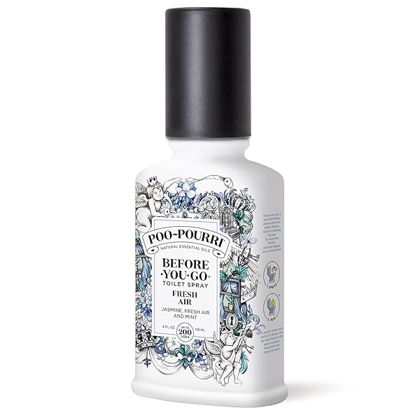 POO-POURRI BEFORE-YOU-GO TOILET SPRAY, FRESH AIR, 4 FL OZ – JASMINE, FRESH AIR AND MINT
