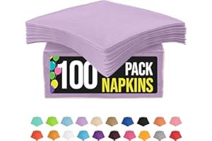 Exquisite Lavender Napkins Disposable Everyday 100 Pcs 2 Ply Lavender Dinner Napkins Everyday Colored Napkin for Parties Lunc