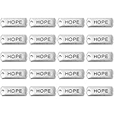 Tupalizy Hope Word Charms Rectangle Vintage Motivational Inspirational Pendant Charms for Graduation Message Resin Charm Bracelet Keychain Tag Link Jewelry Making Lanyard Cord Bags Crafts, 20PCS