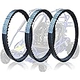QYMOTO 3pcs Go Kart Drive Belt 203589 for Coleman KT196 CVT 30 Series Torque Converter Belt Fits Manco 5959, Comet 203589 Asymmetrical Belt Murray 12-8487