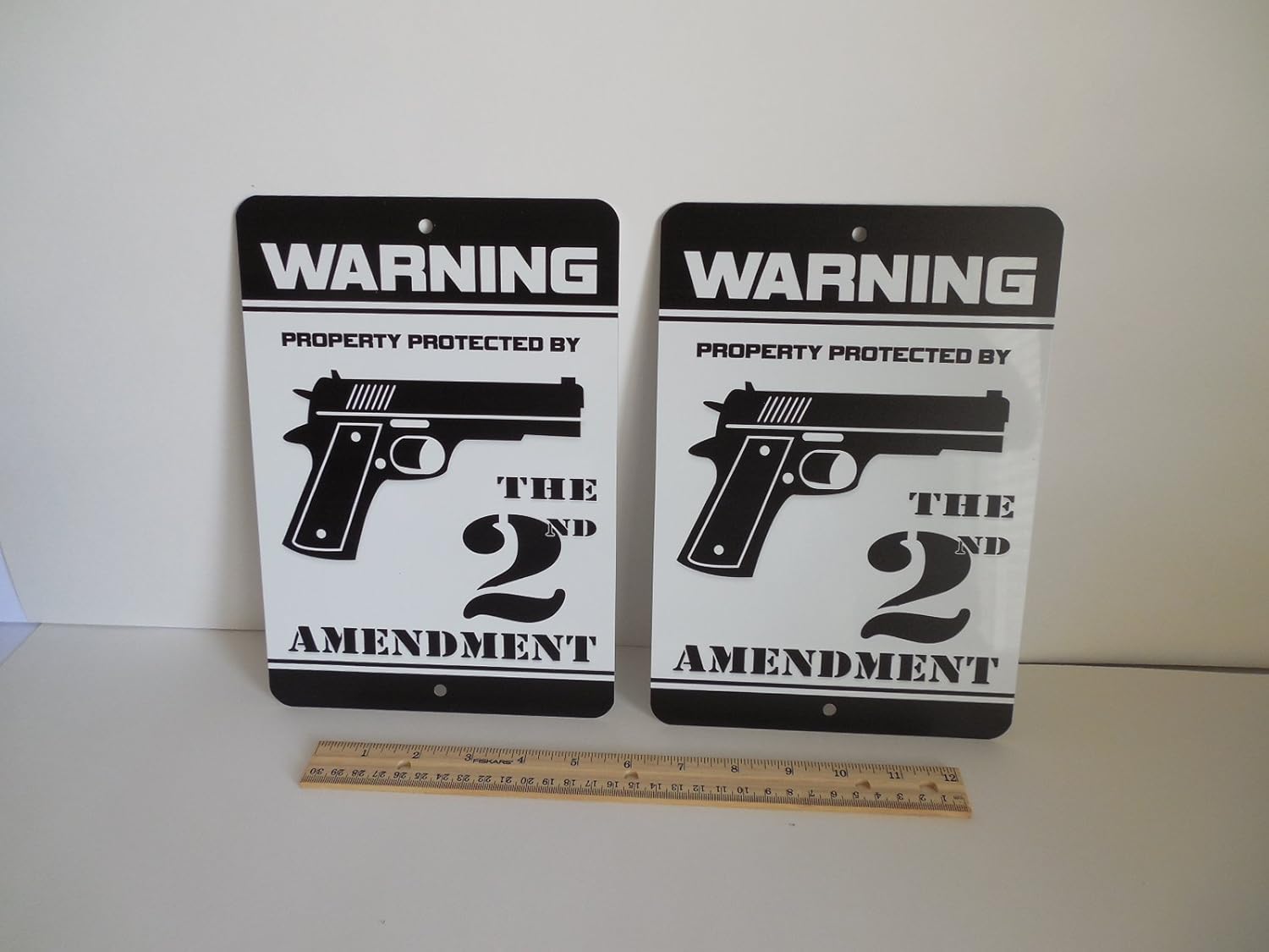 Amazon Com 2 Warning Property Protected By The 2nd Amendment Gun Home Security Yard Signs 723 Industrial Scientific