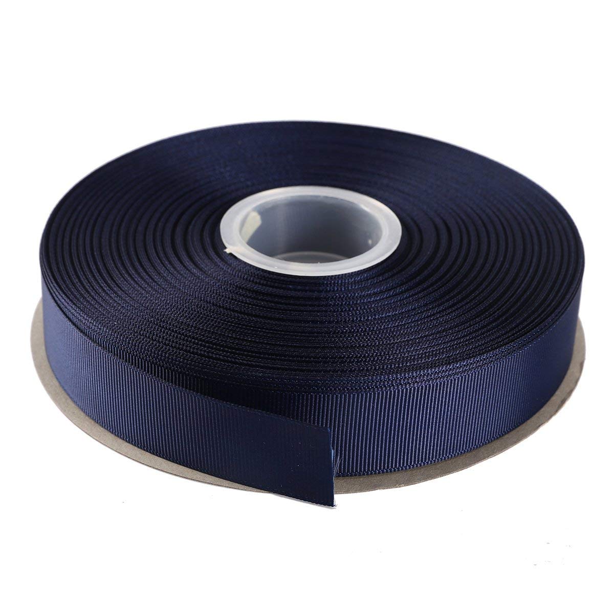 ITIsparkle 25mm Grosgrain Ribbon 45 Meters-Roll Set for Gift Wrapping Scrap Books Party Favor Hair Braids Hair Bow Baby Shower Decoration Floral Arrangement Craft Supplies, Navy Ribbon