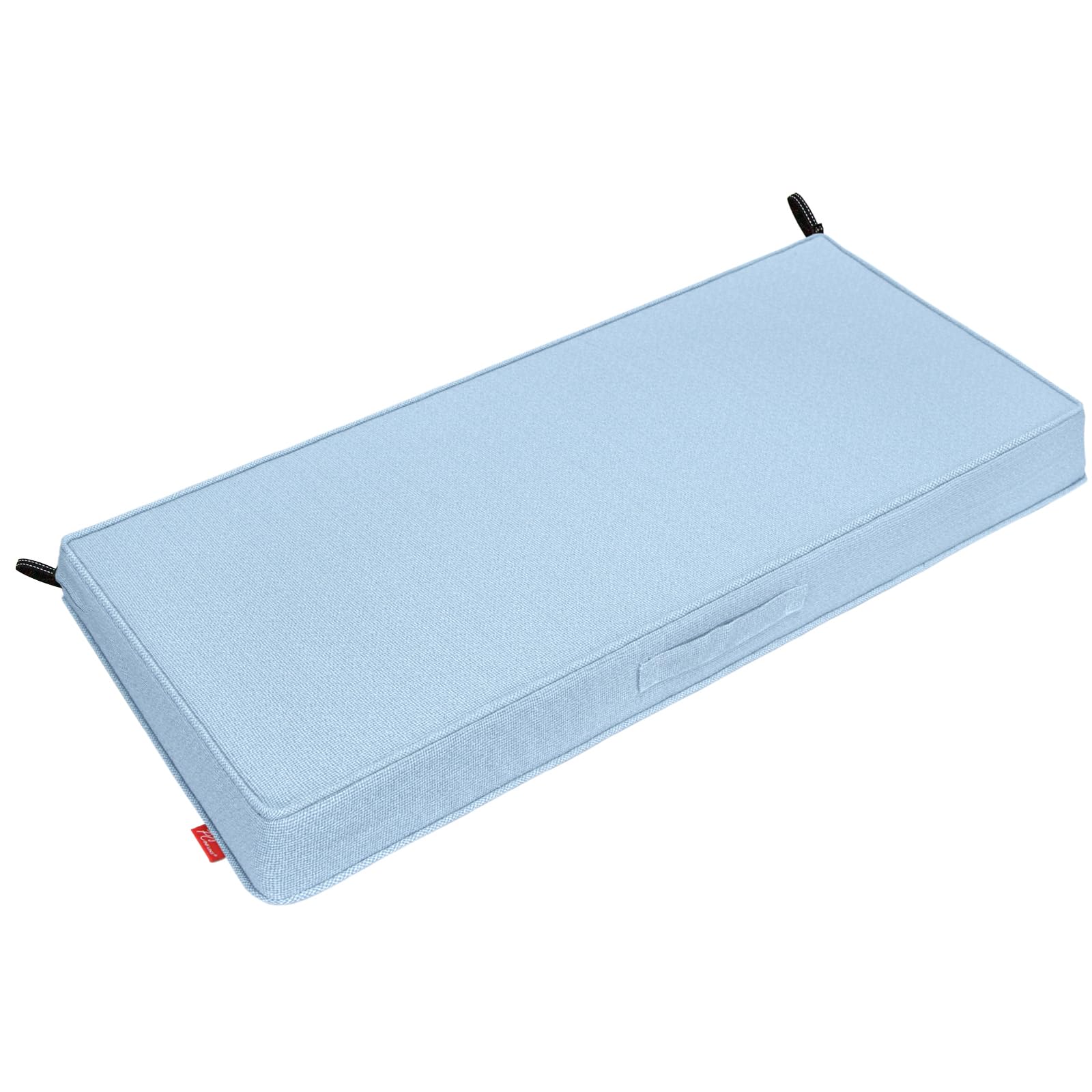 Photo 1 of Pcinfuns Outdoor Bench Cushion,Water-Resistant,Comfortable & Durable Cushions for Garden Patio,Pads with Handle and Adjustable Straps,48 x 18 x 3 Inch,Light Blue